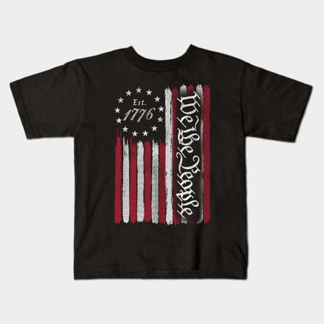 We the people - 4th Of July Kids T-Shirt by LMW Art